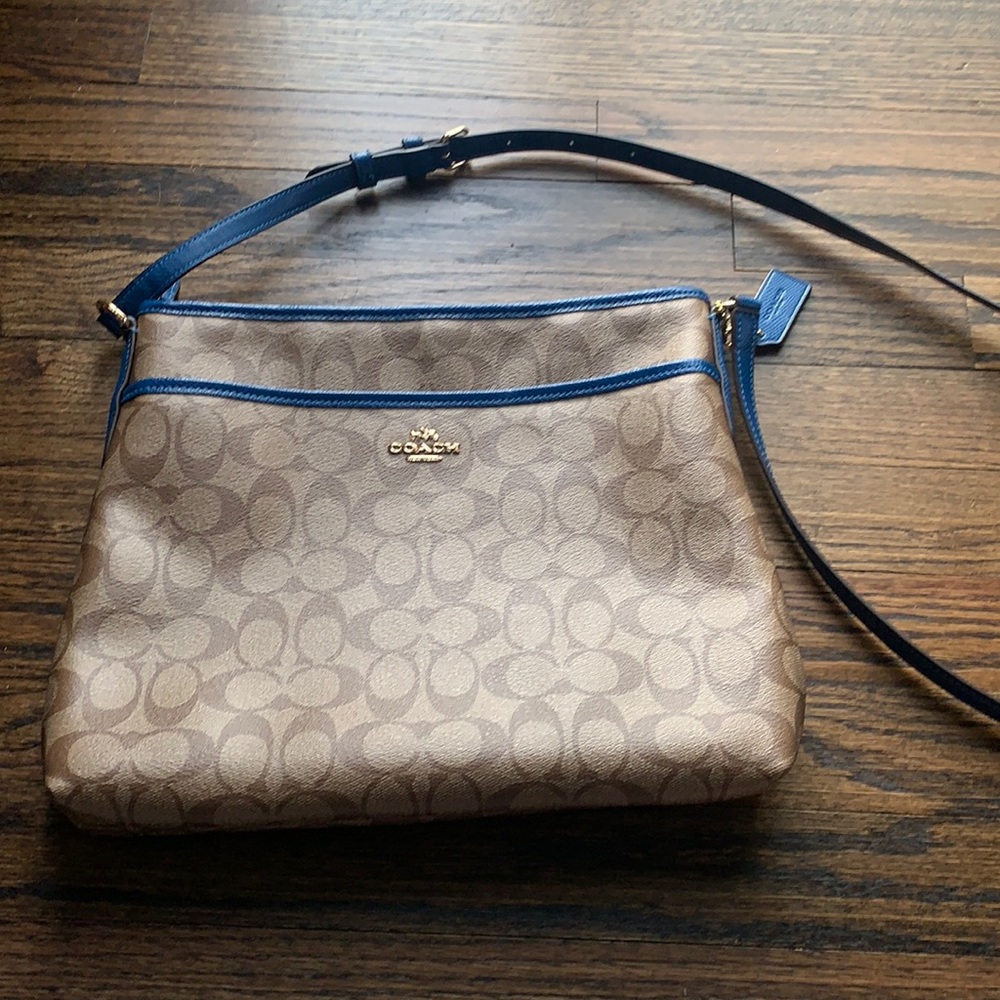 Coach Purse with blue accents